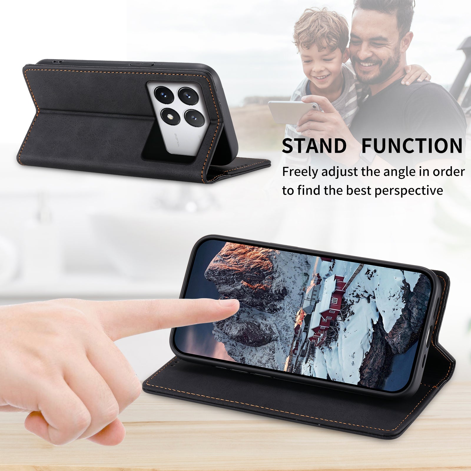 DF-05 For Xiaomi Poco X6 Pro 5G / Redmi K70E 5G Case RFID Blocking Leather Wallet Phone Cover DF-05 For Xiaomi Poco X6 Pro 5G / Redmi K70E 5G Case RFID Blocking Leather Wallet Phone Cover